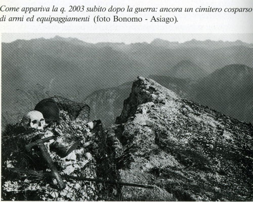 La quota 2003 allora. Foto dal libro <em>Guida al monte Ortigara</em> di Corà e Massignani.